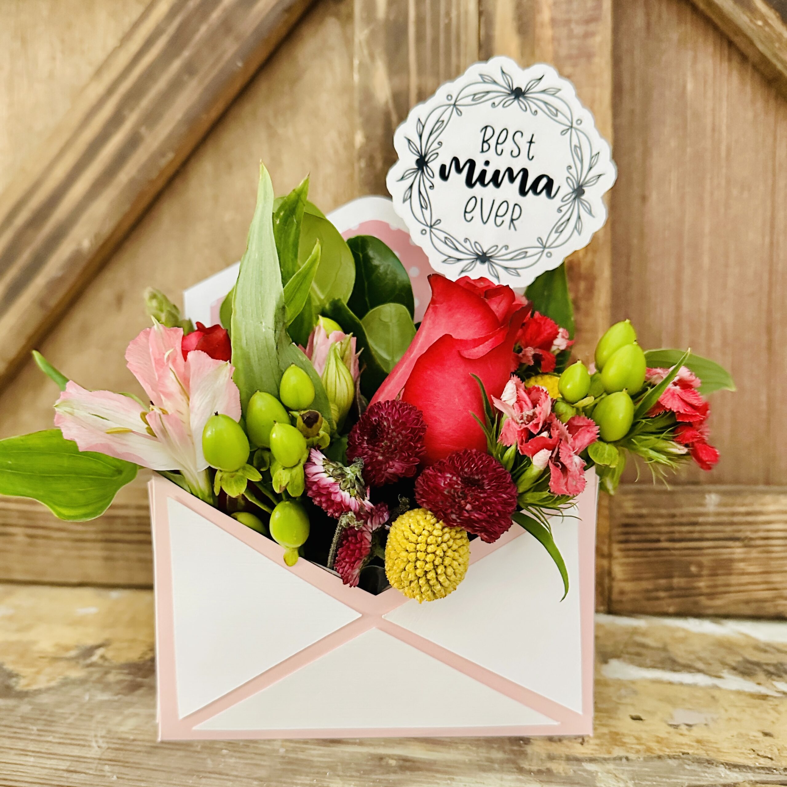 Paper Floral Envelope Container
