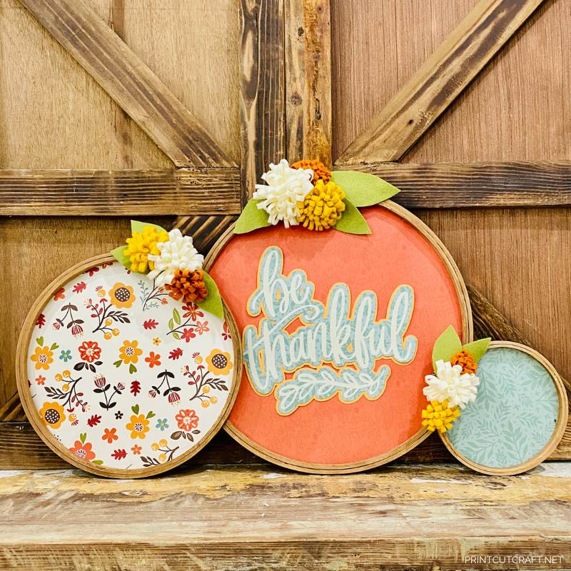Embroidery Hoop pumpkins