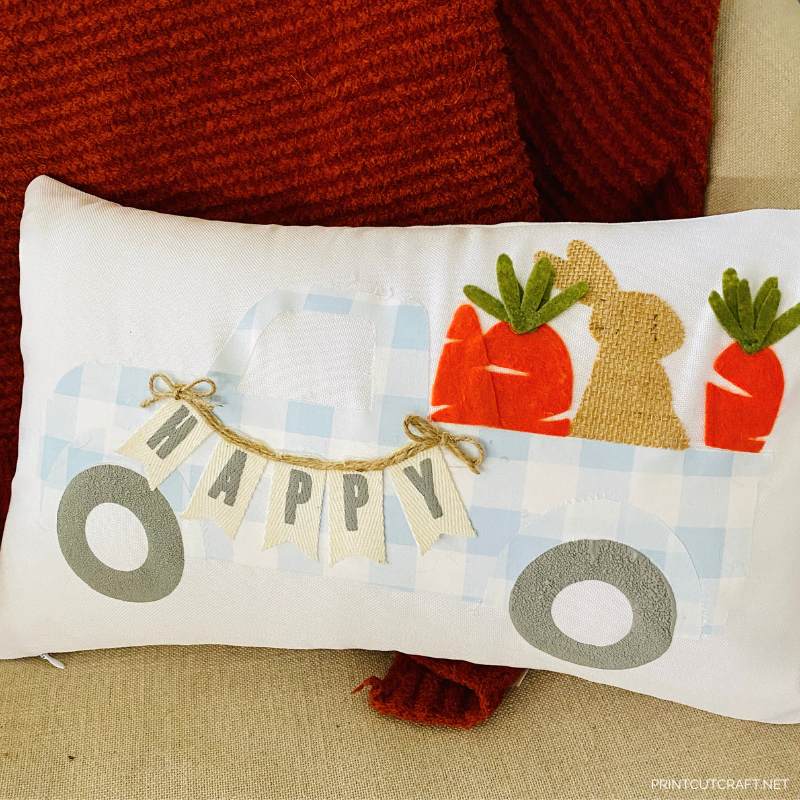 pillow with truck image