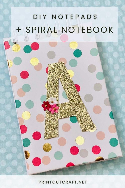 spiral notebook with letter