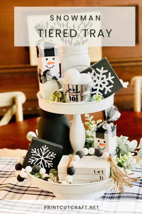snowman tiered tray pin image